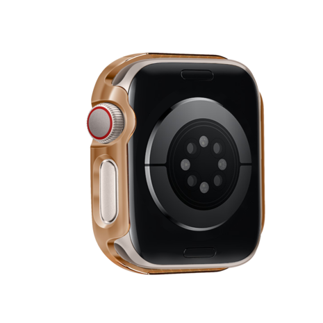 Bandz Bandz Apple Watch 10 - 42mm diamond hoesje met glas (rosé goud)