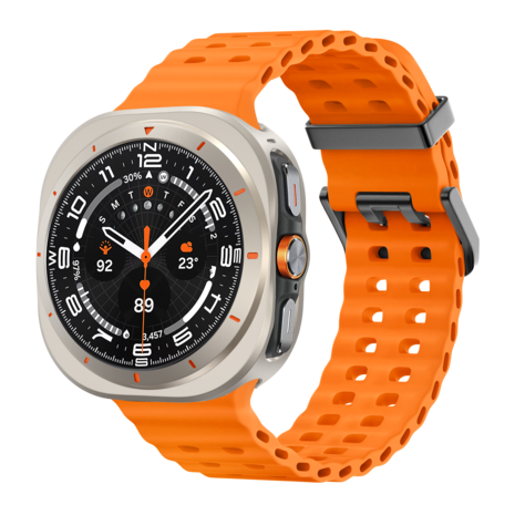 Bandz Bandz Samsung Galaxy Watch Ultra metalen hoesje (titanium)