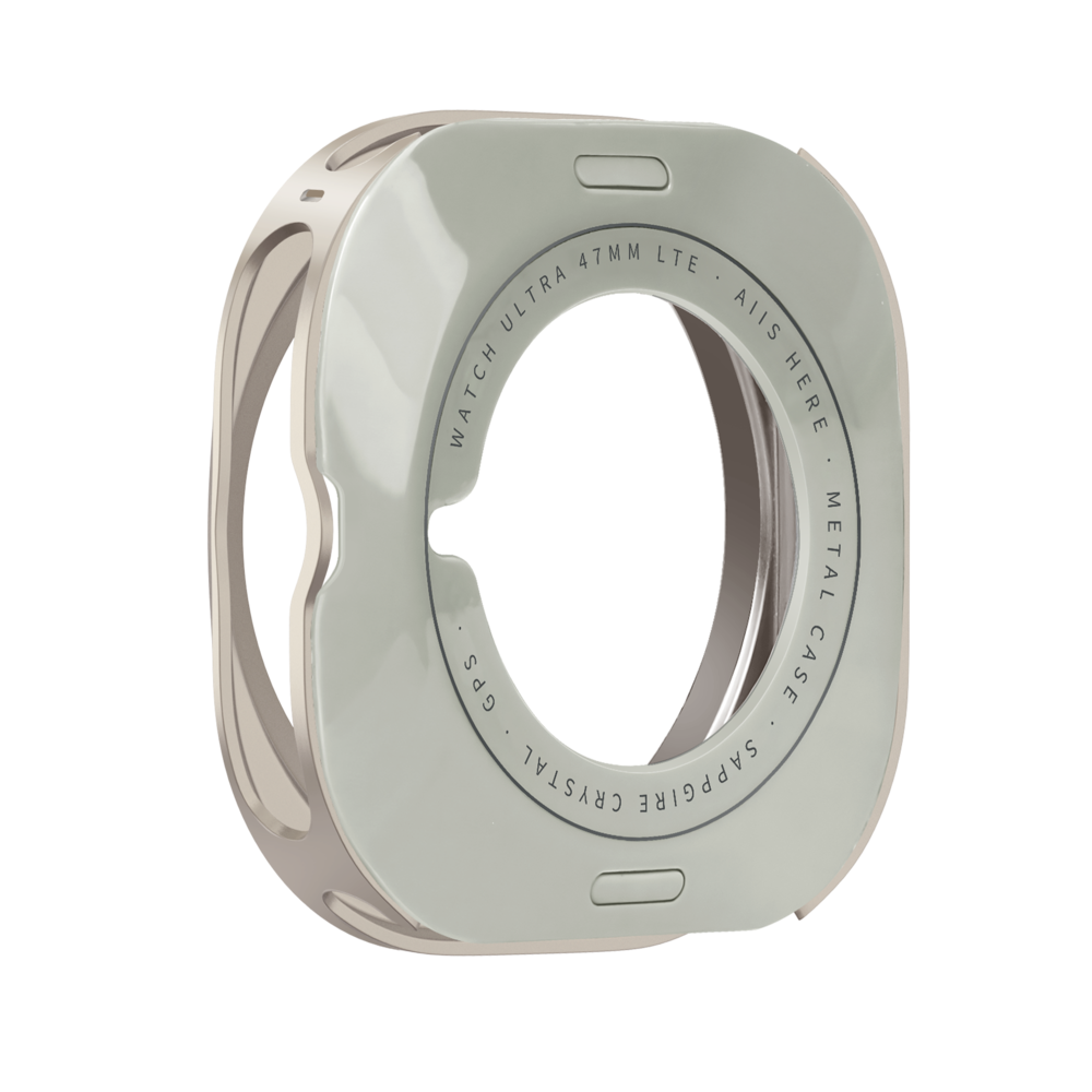 Bandz Bandz Samsung Galaxy Watch Ultra metalen hoesje (titanium)