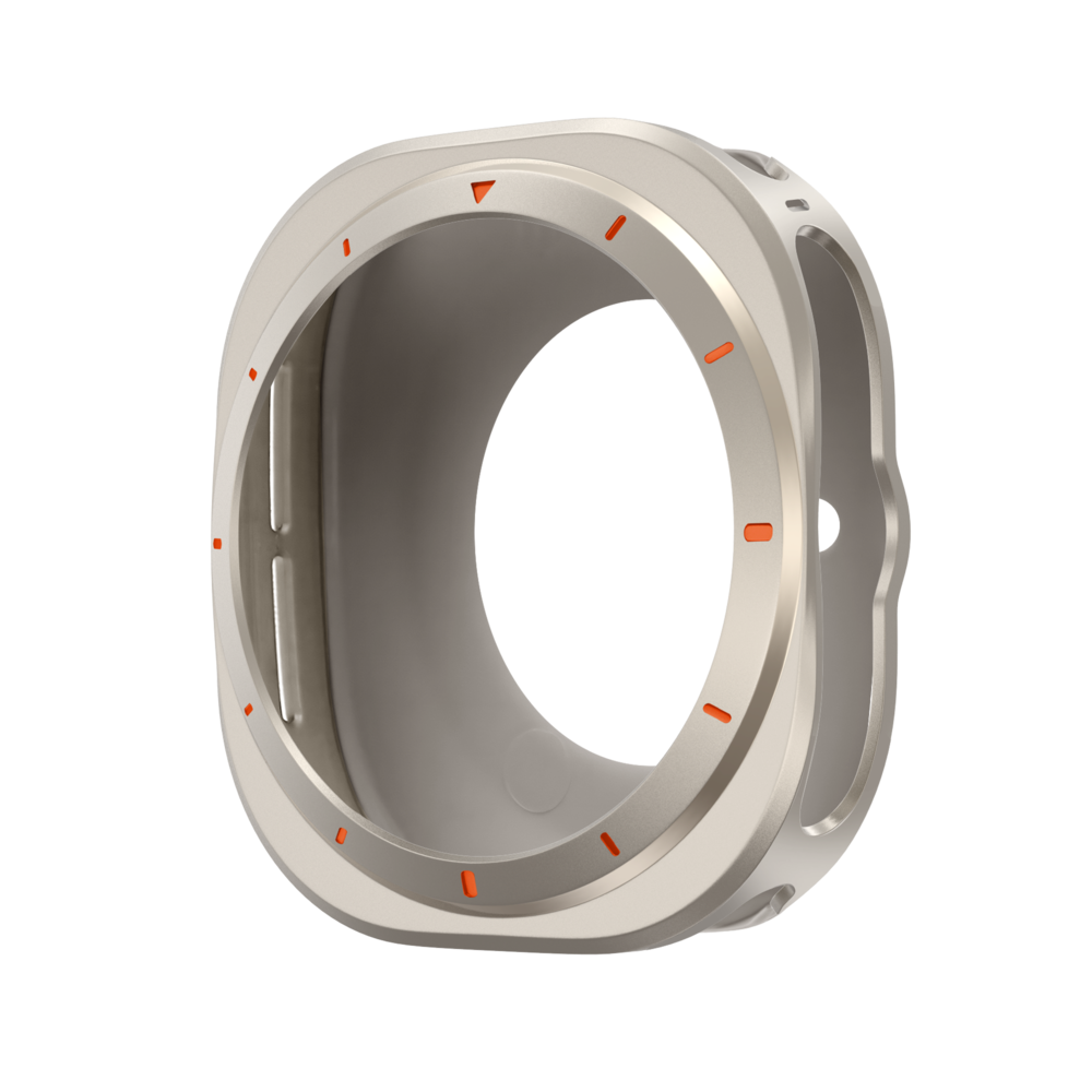 Bandz Bandz Samsung Galaxy Watch Ultra metalen hoesje (titanium)