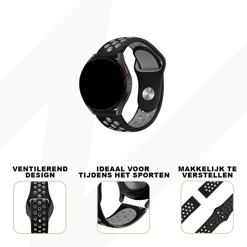 Bandz Bandz Polar Ignite 2 sport band 'Deluxe' (zwart/grijs)