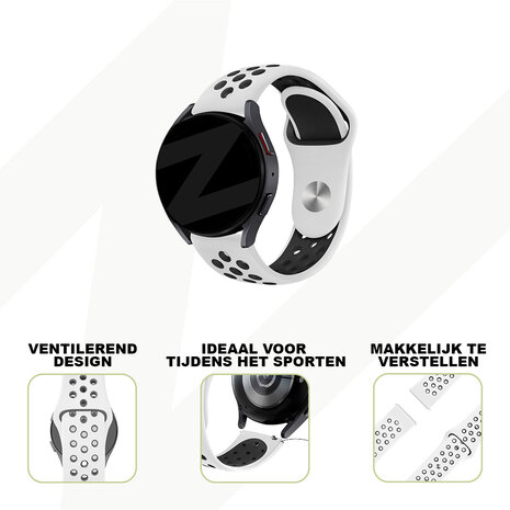 Bandz Bandz Coros Pace 2 sport band 'Deluxe' (wit/zwart) Bandz Bandz Coros Pace 2 sport band 'Deluxe' (wit/zwart)