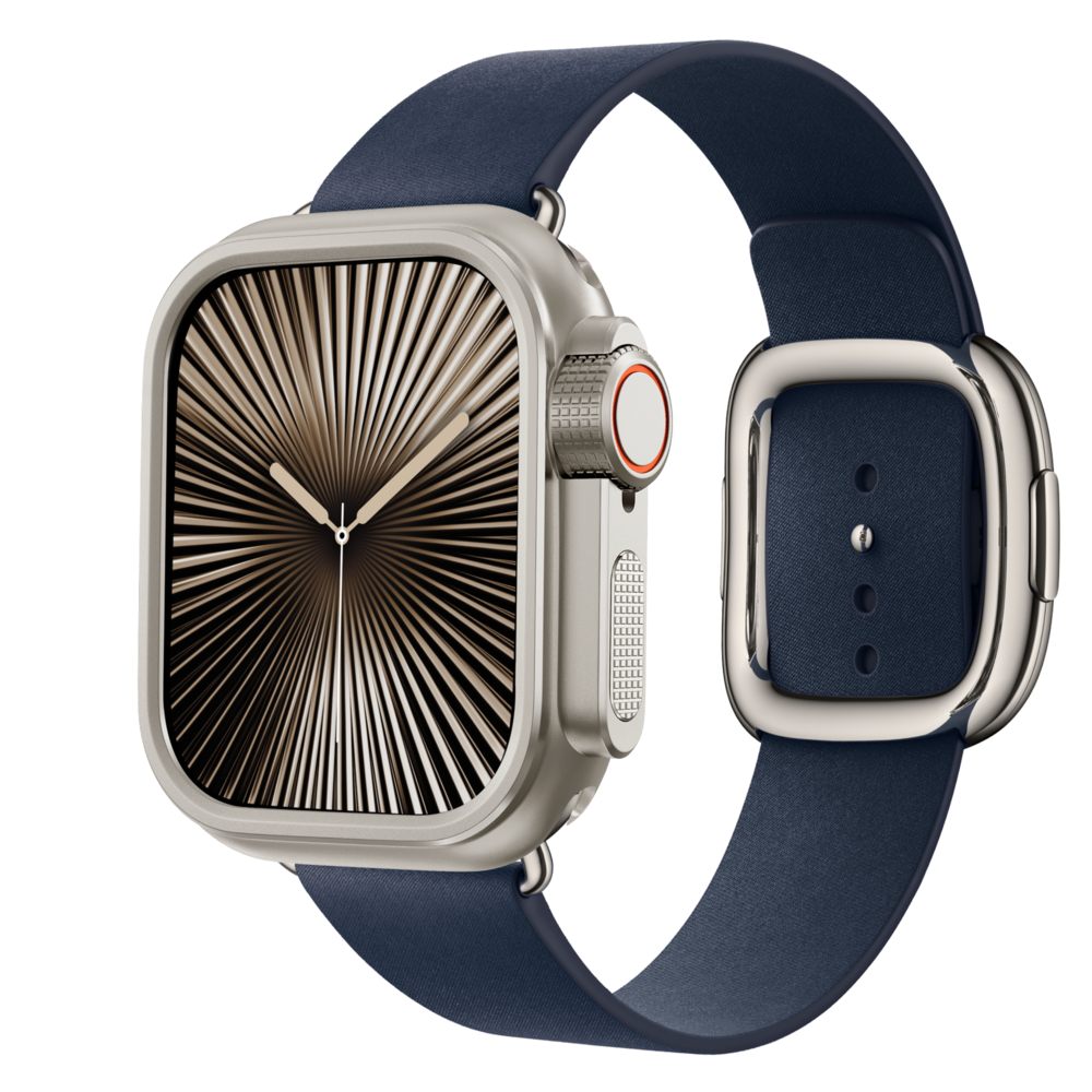 Bandz Bandz Apple Watch 10 - 46mm metalen hoesje (titanium)