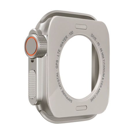 Bandz Bandz Apple Watch 10 - 46mm metalen hoesje (titanium)