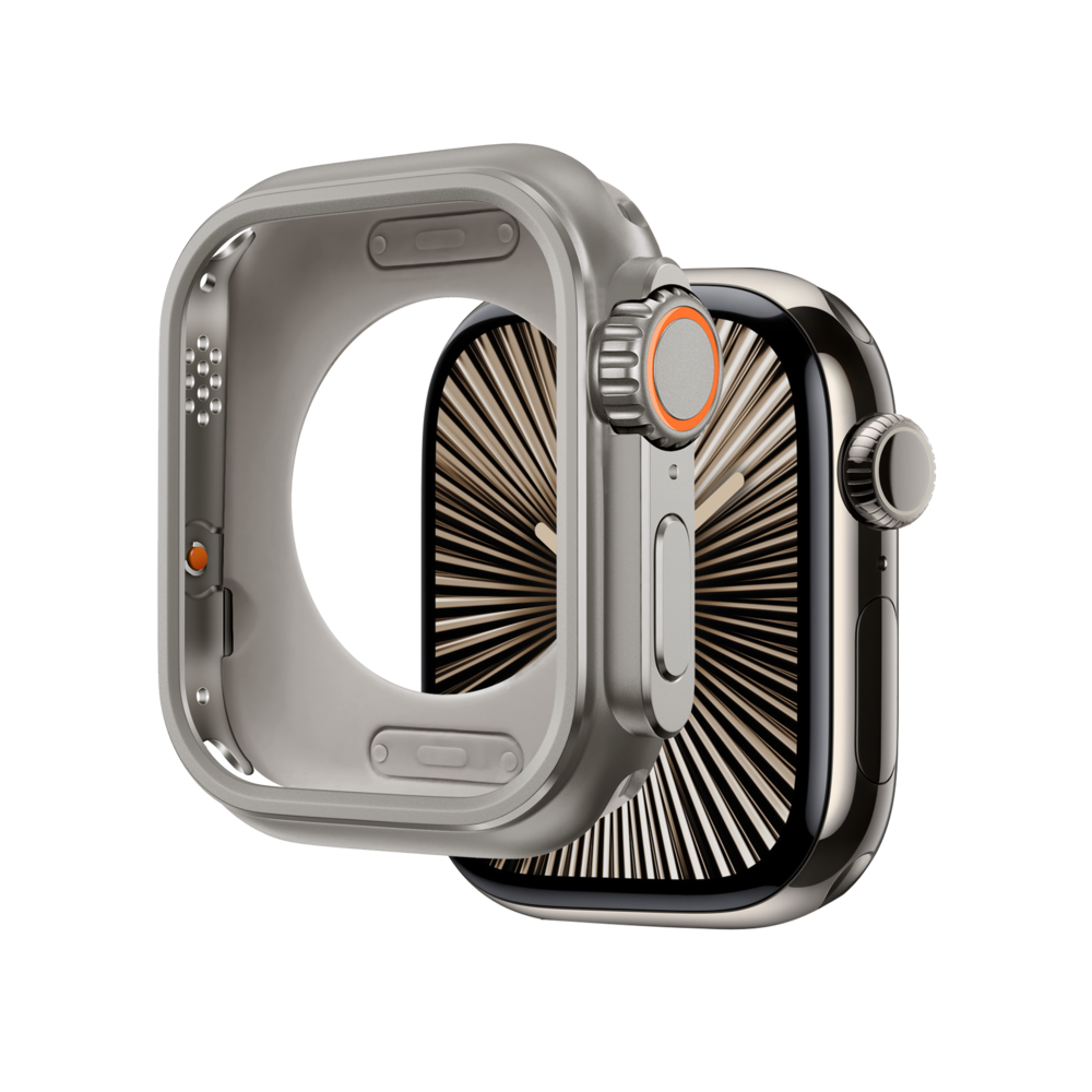 Bandz Bandz Apple Watch 7/8/9 - 45mm metalen hoesje (titanium) Bandz Bandz Apple Watch 7/8/9 - 45mm metalen hoesje (titanium)