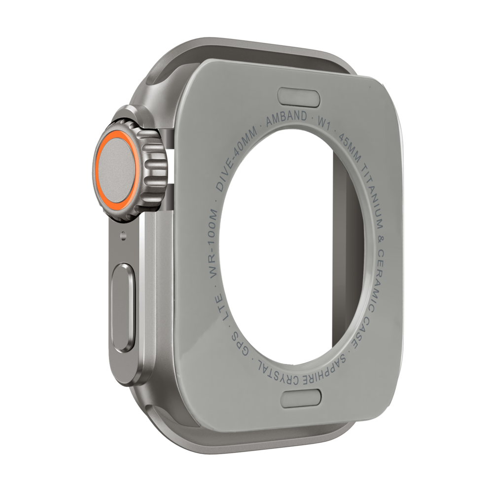 Bandz Bandz Apple Watch 7/8/9 - 45mm metalen hoesje (titanium) Bandz Bandz Apple Watch 7/8/9 - 45mm metalen hoesje (titanium)