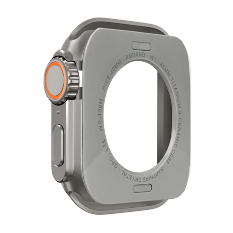 Bandz Bandz Apple Watch 7/8/9 - 45mm metalen hoesje (titanium) Bandz Bandz Apple Watch 7/8/9 - 45mm metalen hoesje (titanium)