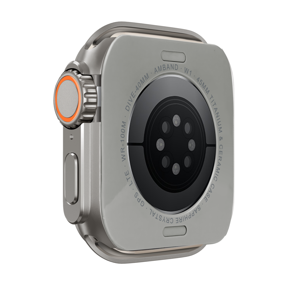 Bandz Bandz Apple Watch 7/8/9 - 45mm metalen hoesje (titanium) Bandz Bandz Apple Watch 7/8/9 - 45mm metalen hoesje (titanium)