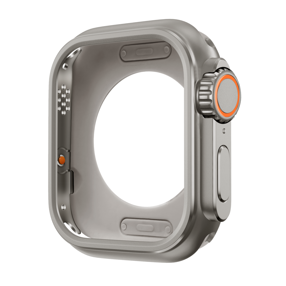 Bandz Bandz Apple Watch 7/8/9 - 45mm metalen hoesje (titanium) Bandz Bandz Apple Watch 7/8/9 - 45mm metalen hoesje (titanium)