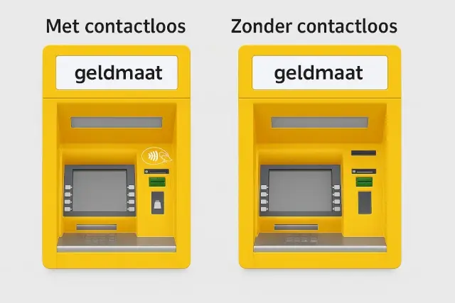 Contactloos geld opnemen geldmaat