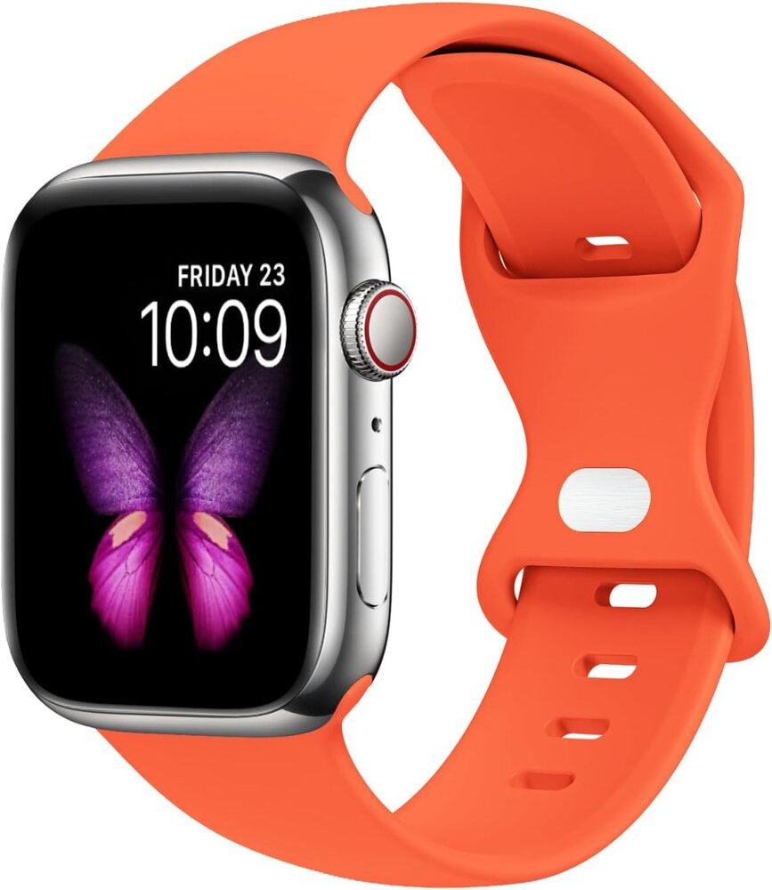 Strap-it® Strap-it Apple Watch siliconen bandje (oranje)