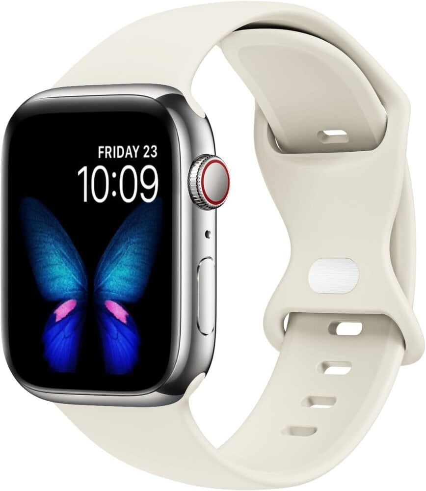 Strap-it® Strap-it Apple Watch siliconen bandje (beige)