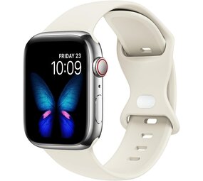 Strap-it® Apple Watch siliconen bandje (beige)