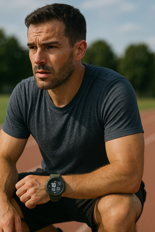 Athlete Wearing Garmin Instinct Smartwatch