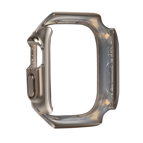 Bandz Bandz Apple Watch Ultra - 49mm gegalvaniseerd TPU hoesje (titanium)