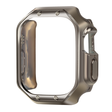 Bandz Bandz Apple Watch Ultra - 49mm gegalvaniseerd TPU hoesje (titanium)