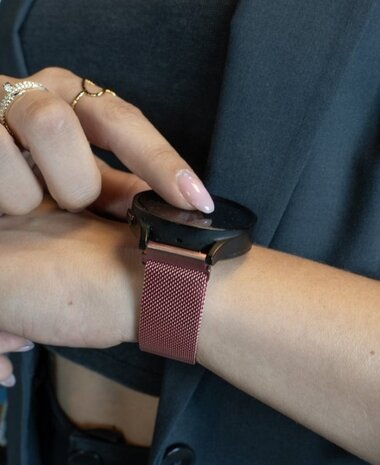 Strap-it® Strap-it Samsung Galaxy Watch 3 Milanese band 41mm (roze)
