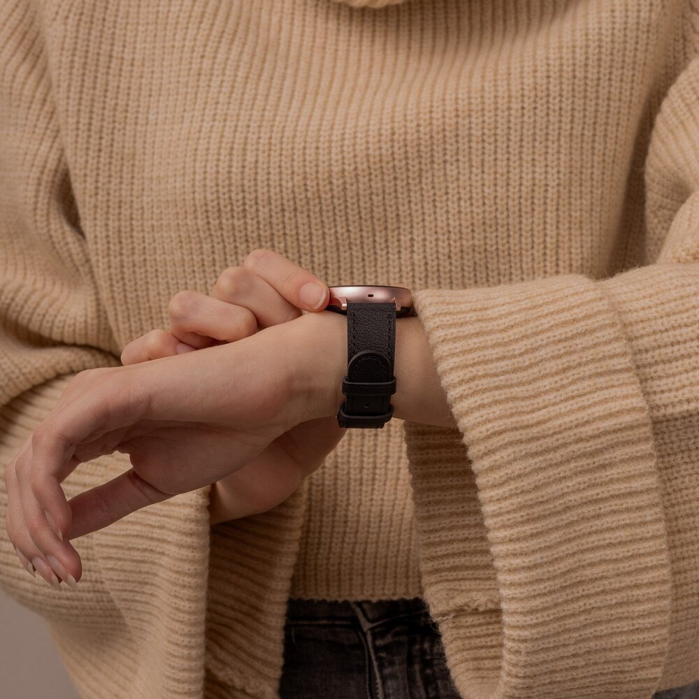 Strap-it® Strap-it Samsung Galaxy Watch 6 Classic 47mm leren bandje (strak-zwart) Strap-it® Strap-it Samsung Galaxy Watch 6 Classic 47mm leren bandje (strak-zwart)