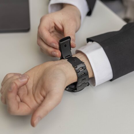 Strap-it® Strap-it Huawei Watch GT titanium bandje (grafiet)