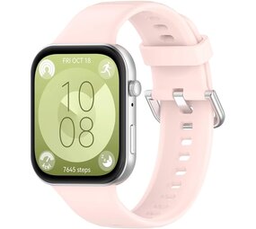 Strap-it® Huawei Watch Fit 4 siliconen bandje (lichtroze)