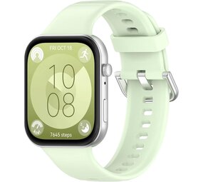Strap-it® Huawei Watch Fit 4 siliconen bandje (lichtgroen)