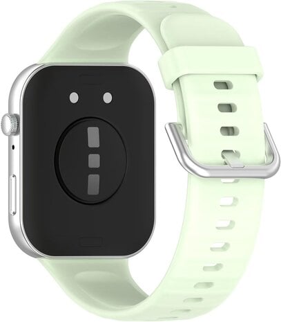 Strap-it® Strap-it Huawei Watch Fit 4 siliconen bandje (lichtgroen)