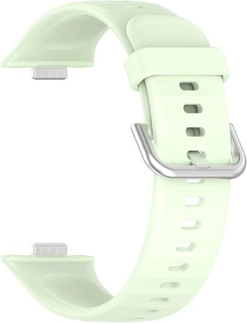 Strap-it® Strap-it Huawei Watch Fit 4 siliconen bandje (lichtgroen)