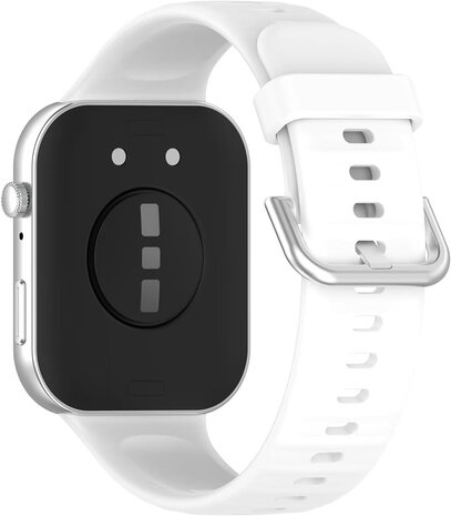 Strap-it® Strap-it Huawei Watch Fit 4 siliconen bandje (wit)