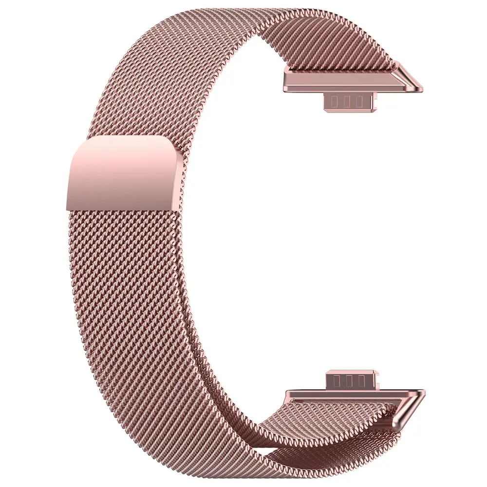 Strap-it® Strap-it Huawei Watch Fit 4 Milanese band (roze)