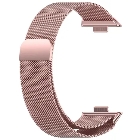 Strap-it® Strap-it Huawei Watch Fit 4 Milanese band (roze)