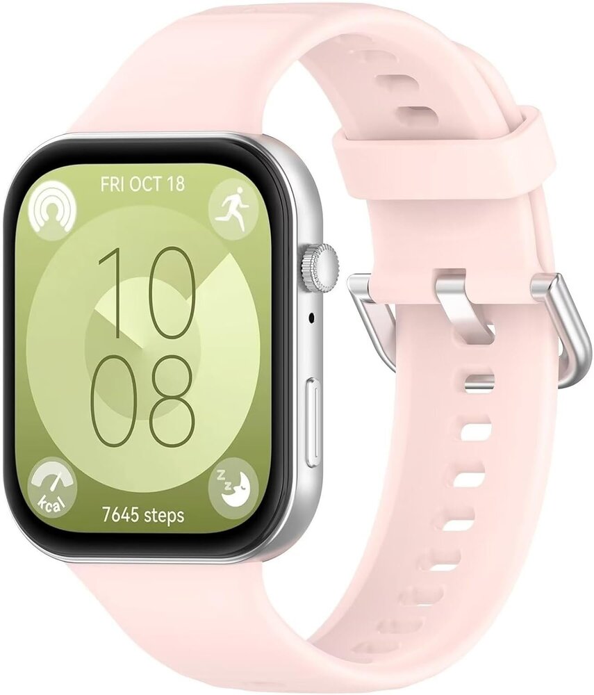 Strap-it® Strap-it Huawei Watch Fit 4 Pro siliconen bandje (lichtroze)