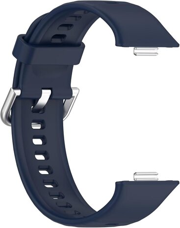 Strap-it® Strap-it Huawei Watch Fit 4 Pro siliconen bandje (donkerblauw)