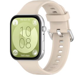 Strap-it® Huawei Watch Fit 4 Pro siliconen bandje (beige)