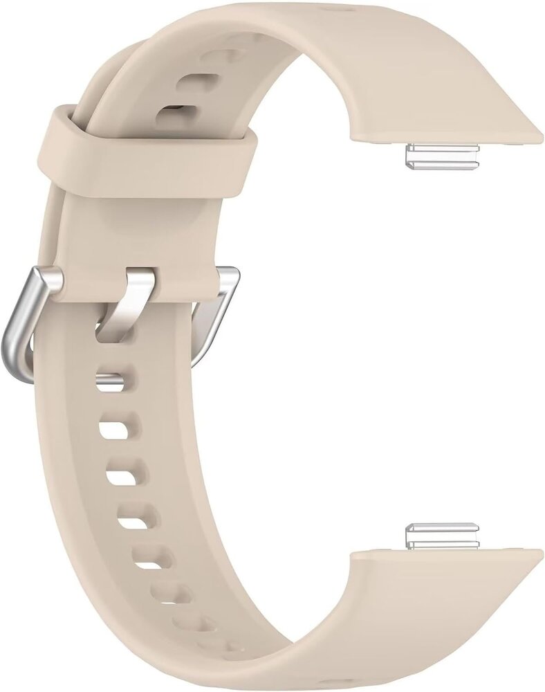 Strap-it® Strap-it Huawei Watch Fit 4 Pro siliconen bandje (beige)