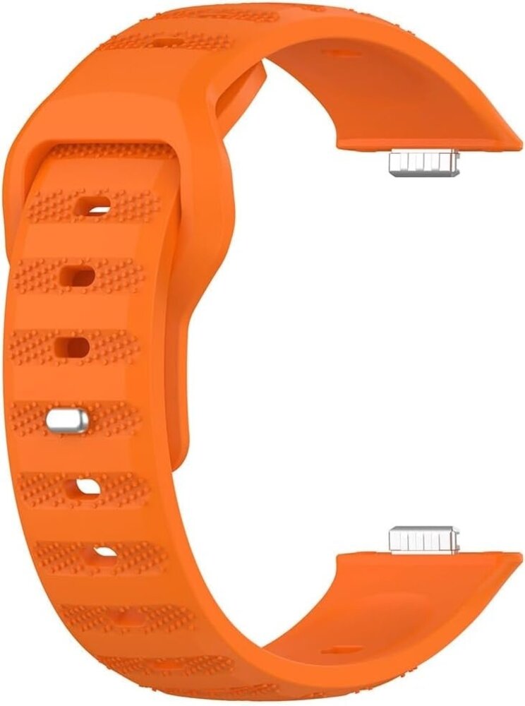 Strap-it® Strap-it Huawei Watch Fit 4 Pro outdoor siliconen bandje (oranje)