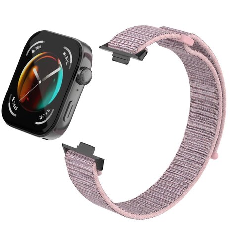 Strap-it® Strap-it Huawei Watch Fit 4 Pro nylon bandje (roze)