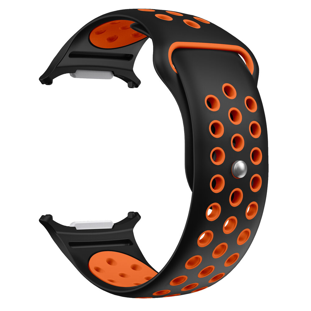 Strap-it® Strap-it Samsung Galaxy Watch Ultra sport band (zwart/oranje) Strap-it® Strap-it Samsung Galaxy Watch Ultra sport band (zwart/oranje)