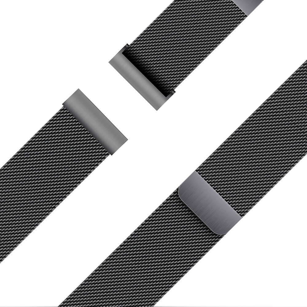 Bandz Bandz Huawei Watch 5 - 46mm Milanese loop band (zwart)