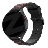 Bandz Bandz Huawei Watch 5 - 46mm sport band gestreept (zwart/rood)