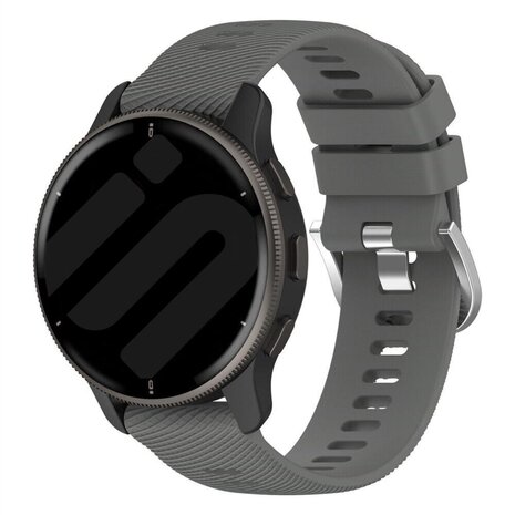 Strap-it® Strap-it Garmin Forerunner 570 - 42mm siliconen bandje (donkergrijs)