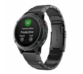 Strap-it® Garmin Forerunner 970 metalen bandje (zwart)