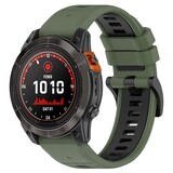 Strap-it® Garmin Forerunner 970 sport gesp band (olijfgroen/zwart)
