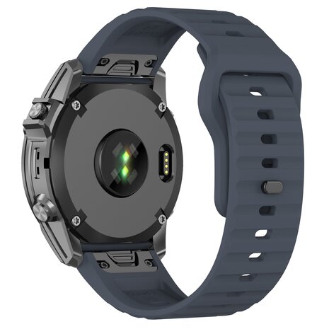 Strap-it® Strap-it Garmin Forerunner 970 outdoor siliconen band (grijsblauw)