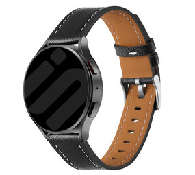 Strap-it® Huawei Watch GT 4 - 41mm 'one push' leren bandje (zwart) Strap-it® Huawei Watch GT 4 - 41mm 'one push' leren bandje (zwart)