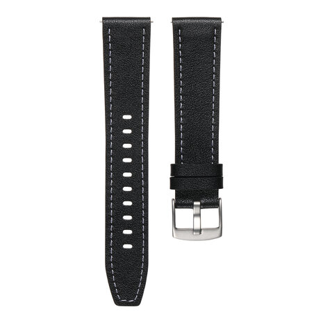 Strap-it® Strap-it Huawei Watch GT 4 - 41mm 'one push' leren bandje (zwart) Strap-it® Strap-it Huawei Watch GT 4 - 41mm 'one push' leren bandje (zwart)
