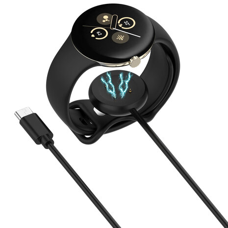 Strap-it® Strap-it Google Pixel Watch 2 USB-C oplader (zwart)