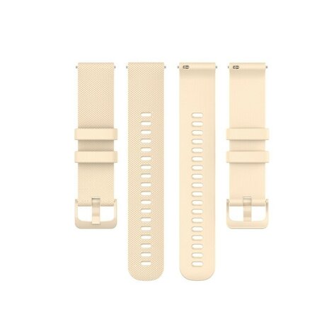 Strap-it® Strap-it Huawei Watch 5 - 42mm siliconen bandje (beige)