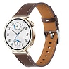 Strap-it® Strap-it Huawei Watch 5 - 42mm 'one push' leren bandje (donkerbruin) Strap-it® Strap-it Huawei Watch 5 - 42mm 'one push' leren bandje (donkerbruin)