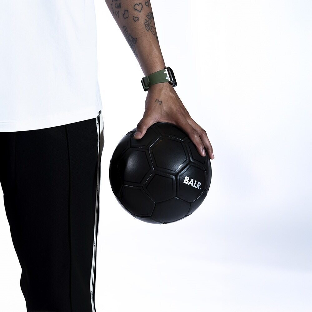 BALR. BALR Apple Watch Ultra liquid siliconen band (groen/titanium)