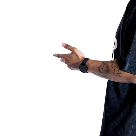 BALR. BALR Samsung Galaxy Watch Active hexagon Sport bandje (zwart)